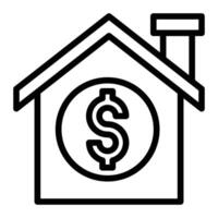 House Saving Line Icon Design vector