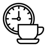 Break Time Line Icon Design vector