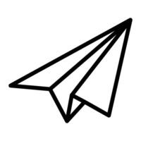 Paper Plane Line Icon Design vector