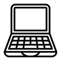 Laptop Line Icon Design vector