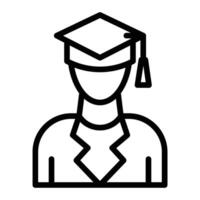 Student Line Icon Design vector