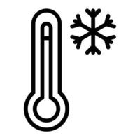 Cold Temperature Line Icon Design vector