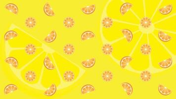 Floating background image of orange slices.Applicable for advertising. vector