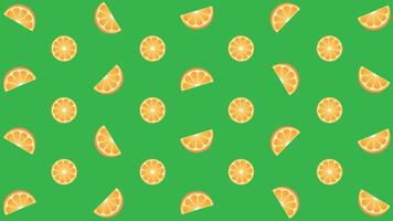 Floating background image of orange slices.Applicable for advertising. vector