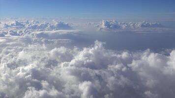 nuvens visto de avião video