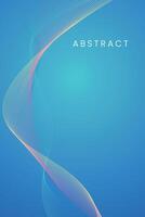 Vertical abstract background with abstract pink and turquoise waves. vector