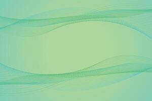 Abstract background in green tones with abstract waves. vector