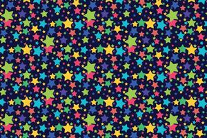 Horizontal abstract space pattern of stars on a blue background. Star bright print. vector