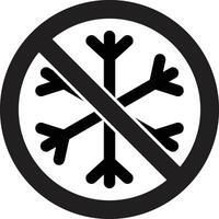 Do not freeze icon isolated on white background . No freezing icon vector