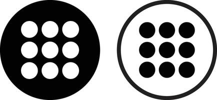 Keypad icon set in two styles isolated on white background . vector
