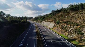 Traffic in Highway Aerial View video