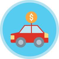 Car Rental Flat Multi Circle Icon vector