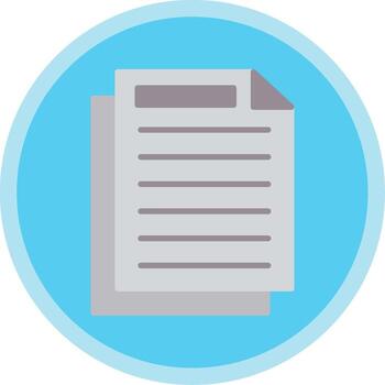 Document Flat Multi Circle Icon vector