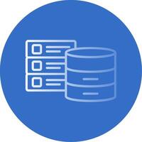 Databases Flat Bubble Icon vector