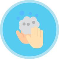 Hand Wash Flat Multi Circle Icon vector