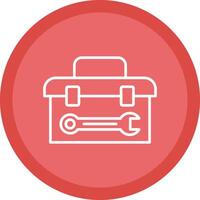 Tool Box Line Multi Circle Icon vector
