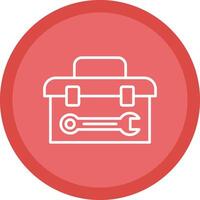 Tool Box Line Multi Circle Icon vector