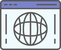Web Portal Line Filled Light Icon vector