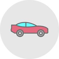 Car Line Filled Light Icon vector