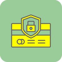 Credit Card Security Filled Yellow Icon vector