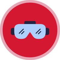 Goggles Flat Multi Circle Icon vector