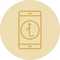 Information Line Yellow Circle Icon vector