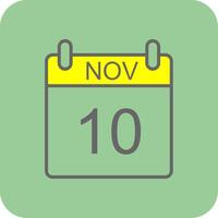 November Filled Yellow Icon vector