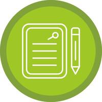 Notepad Line Multi Circle Icon vector