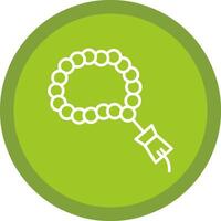 tasbih línea multi circulo icono vector