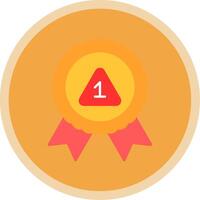 Award Flat Multi Circle Icon vector