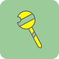 Lollipop Filled Yellow Icon vector