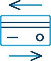 Payment Method Line Blue Two Color Icon vector