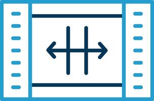 Resize Line Blue Two Color Icon vector