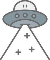 Ufo Line Filled Light Icon vector