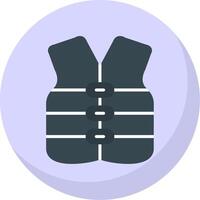 Vest Flat Bubble Icon vector