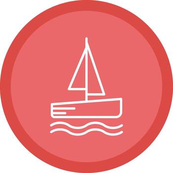 Catamaran Line Multi Circle Icon vector