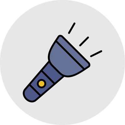 Torch Line Filled Light Icon