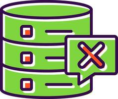 Delete Database filled Design Icon vector