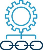 Supply Chain Management Line Blue Two Color Icon vector