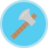 Axe Flat Multi Circle Icon vector