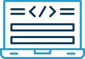 Html Code Line Blue Two Color Icon vector