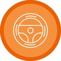 Steering Wheel Line Multi Circle Icon vector