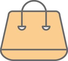 Shopping Bag Line Filled Light Icon vector