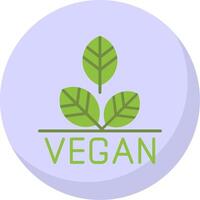 Vegan Flat Bubble Icon vector