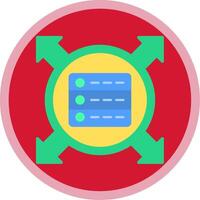 Data Driven Flat Multi Circle Icon vector