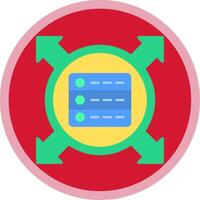 Data Driven Flat Multi Circle Icon vector