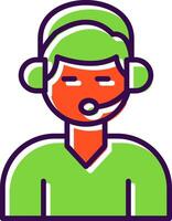 Customer Support filled Design Icon vector