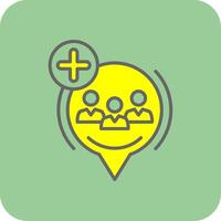 Follower Filled Yellow Icon vector