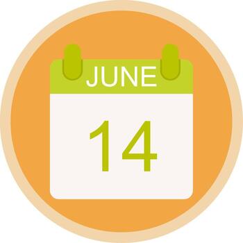June Flat Multi Circle Icon vector