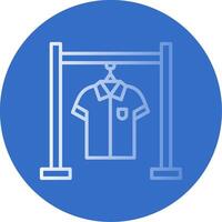 Clothing Rack Gradient Line Circle Icon vector